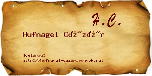Hufnagel Cézár névjegykártya
